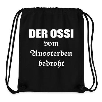 of the East Germans threatened with extinction - Stanley/Stella Recycled Gym Bag - black - Front