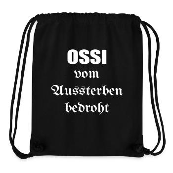 Ossi threatened with extinction - Stanley/Stella Recycled Gym Bag - black - Front