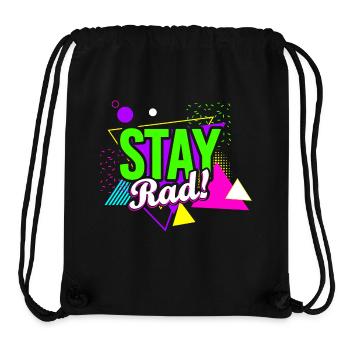 Stay Rad! Retro Vibes - Stanley/Stella recycelter Gym Bag - Schwarz - Vorne