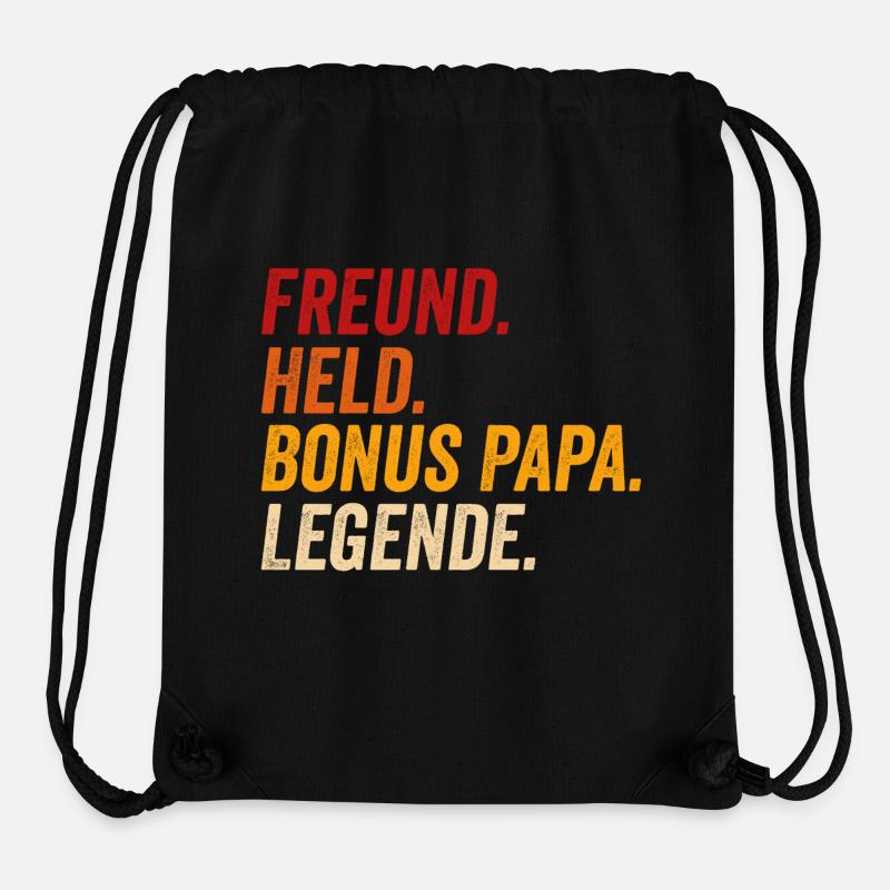 Bonus Papa Vater Held Legende lustig retro - Stanley/Stella recycelter Gym Bag - Schwarz