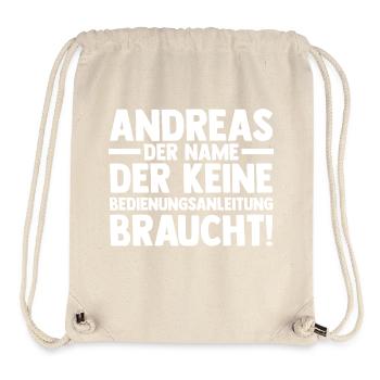 Vorname Andreas - Stanley/Stella recycelter Gym Bag - Naturweiß - Vorne