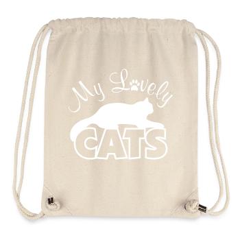 Meine lieben Katzen - Stanley/Stella recycelter Gym Bag - Naturweiß - Vorne