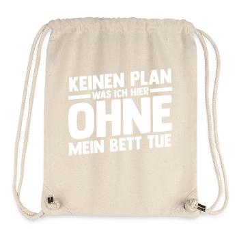 Langschläfer Shlafen Faul - Stanley/Stella recycelter Gym Bag - Naturweiß - Vorne