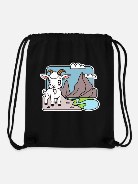 Die niedliche kleine Berg Ziege ist in den Alpen! - Stanley/Stella recycelter Gym Bag - Schwarz