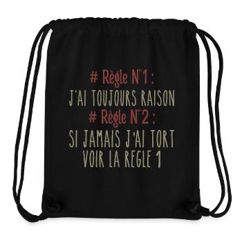 Ich habe immer Recht Regel - Stanley/Stella recycelter Gym Bag - Schwarz - Vorne