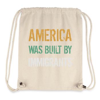 AMERICA WAS BUILT BY IMMIGRANTS Flüchtlingsrechte - Stanley/Stella Recycled Gym Bag - natural - Front