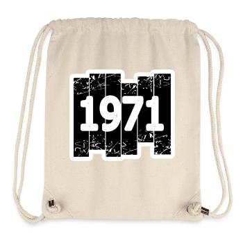 Born in 1971 - Stanley/Stella Recycled Gym Bag - natural - Front