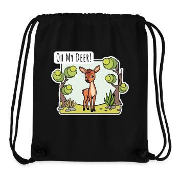 Oh my Deer! So ein niedliches kleines Reh! - Stanley/Stella recycelter Gym Bag - Schwarz - Vorne