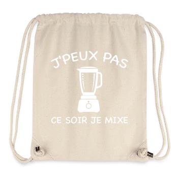 Ich kann heute Abend nicht, ich mixe - Stanley/Stella recycelter Gym Bag - Naturweiß - Vorne