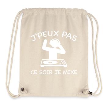 J'peux pas je mixe - DJ - Sac à cordon recyclé Stanley/Stella - blanc naturel - Devant