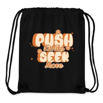 Pushing boundaries, achieving more - Stanley/Stella Recycled Gym Bag - black - Front