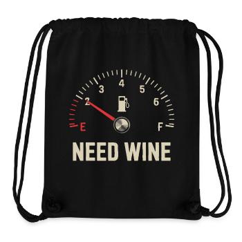 Réservoir vide – besoin de vin maintenant ! - Sac à cordon recyclé Stanley/Stella - noir - Devant