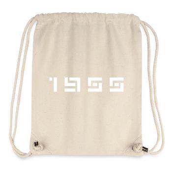 Année de naissance Naissance Né(e) - Fabriqué en 1955 - Sac à cordon recyclé Stanley/Stella - blanc naturel - Devant