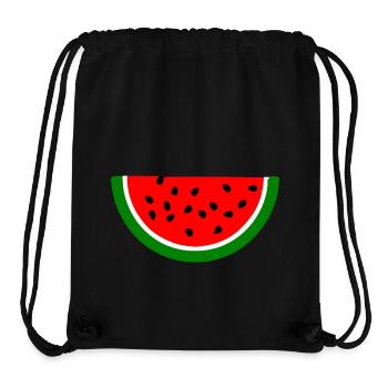Wassermelone - Stanley/Stella recycelter Gym Bag - Schwarz - Vorne