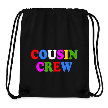 Cousin crew - Stanley/Stella recycelter Gym Bag - Schwarz - Vorne