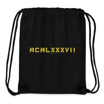 Roman numeral year of birth Made in 1987 - Stanley/Stella Recycled Gym Bag - black - Front