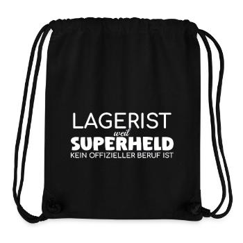 Lagerist Superheld - Stanley/Stella recycelter Gym Bag - Schwarz - Vorne