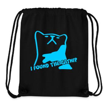 Cat Shirt • Purring Cat • Gift - Stanley/Stella Recycled Gym Bag - black - Front