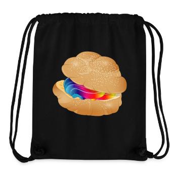 Illustration d’une bouffée à la crème colorée - Sac à cordon recyclé Stanley/Stella - noir - Devant