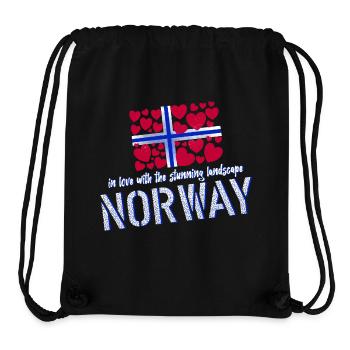 Norwegen Norge Norway - Stanley/Stella recycelter Gym Bag - Schwarz - Vorne