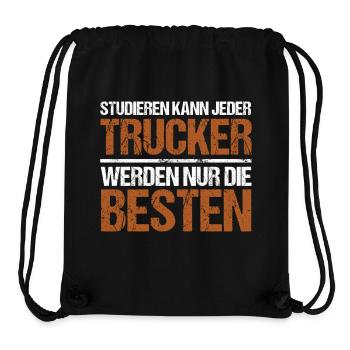 Anyone can study - Trucker Edition - Stanley/Stella Recycled Gym Bag - black - Front