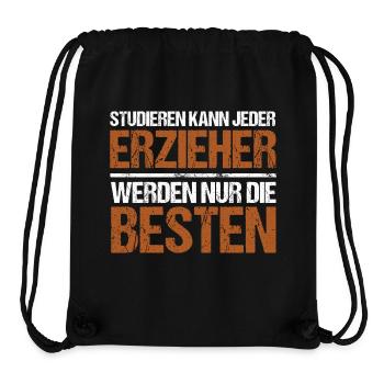 Studieren kann jeder - Erzieher Edition - Stanley/Stella recycelter Gym Bag - Schwarz - Vorne