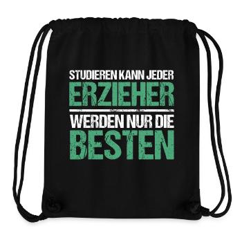 Studieren kann jeder - Erzieher Edition - Stanley/Stella recycelter Gym Bag - Schwarz - Vorne