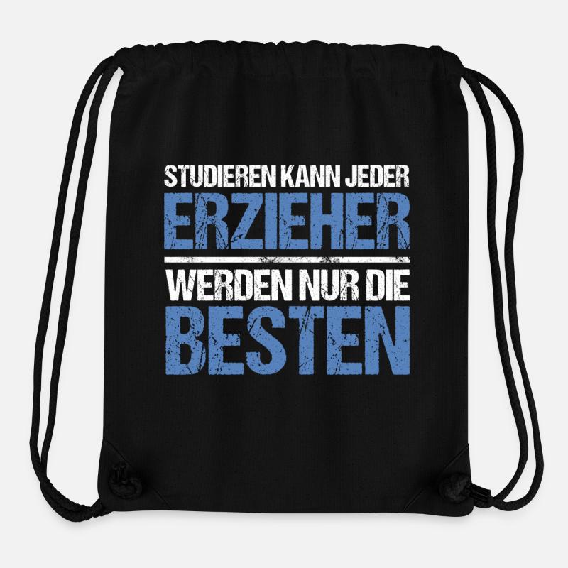 Studieren kann jeder - Erzieher Edition - Stanley/Stella recycelter Gym Bag - Schwarz