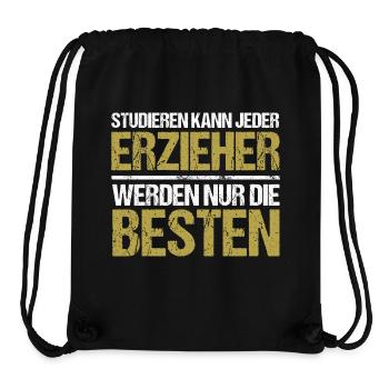 Studieren kann jeder - Erzieher Edition - Stanley/Stella recycelter Gym Bag - Schwarz - Vorne
