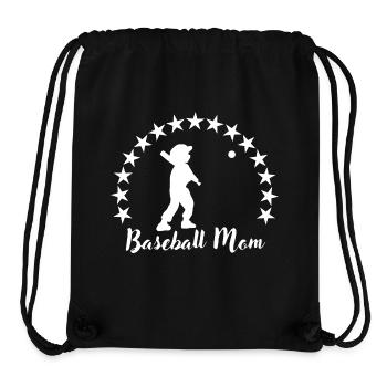 Baseball Mutter - Stanley/Stella recycelter Gym Bag - Schwarz - Vorne