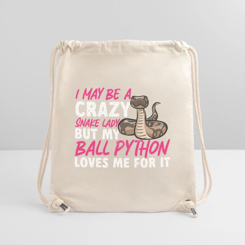 Ball Python Schlange Königspython Stanley/Stella recycelter Gym Bag