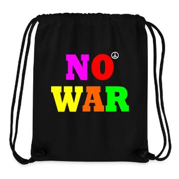 No war - Stanley/Stella Recycled Gym Bag - black - Front