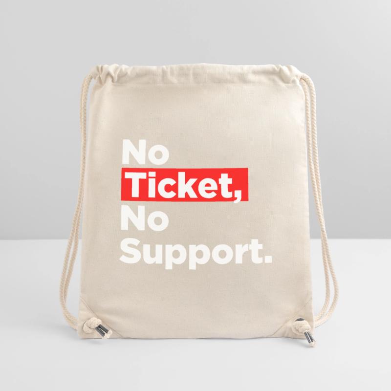 No Ticket No Support Computer Scientist IT Administrator Stanley/Stella Recycled Gym Bag