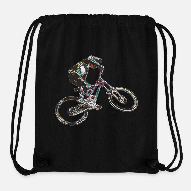 MTB downhill - Stanley/Stella Recycled Gym Bag - black