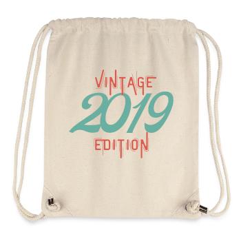 Vintage 2019 edition - Sac à cordon recyclé Stanley/Stella - blanc naturel - Devant