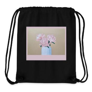 240608 Pfingstrosen 4 - Stanley/Stella recycelter Gym Bag - Schwarz - Vorne