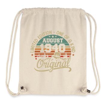 August 1940 Birthday Gift - Born August 1940 - Stanley/Stella Recycled Gym Bag - natural - Front