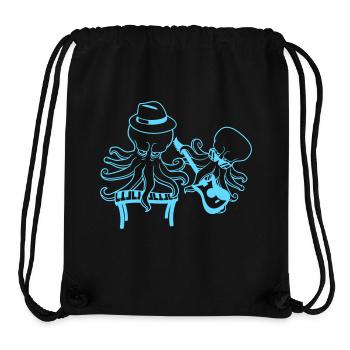 2 Kraken Gitarre Keyboard Oktopus Tintenfisch Team - Stanley/Stella recycelter Gym Bag - Schwarz - Vorne