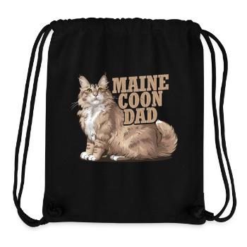 Maine Coon Dad Cat Kitten Father - Stanley/Stella recycelter Gym Bag - Schwarz - Vorne