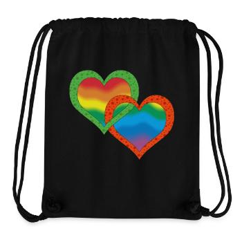 Herz - Stanley/Stella recycelter Gym Bag - Schwarz - Vorne