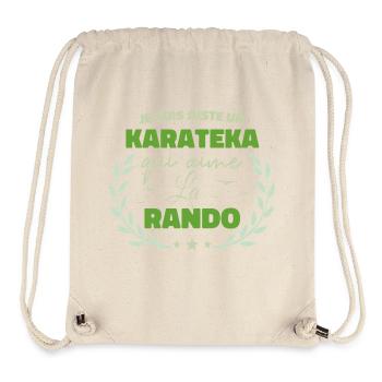 Fier d’être Karateka et Passionné de la Rando - Sac à cordon recyclé Stanley/Stella - blanc naturel - Devant