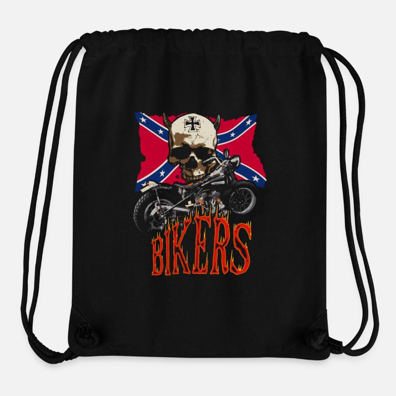 Biker's Symbols - Sac à cordon recyclé Stanley/Stella - noir