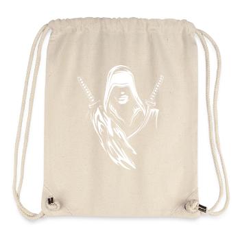 Samurai Warrior Fighter Symbol Illustration Logo - Stanley/Stella Recycled Gym Bag - natural - Front