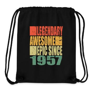 Legendär seit 1957 Spruch Geburtstag - Stanley/Stella recycelter Gym Bag - Schwarz - Vorne