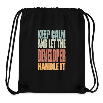 Keep Calm Developer Saying Developer Gift - Stanley/Stella Recycled Gym Bag - black - Front