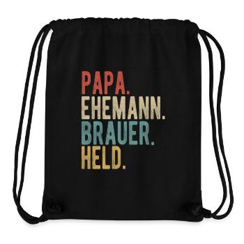 Brauer Papa Ehemann Held - Stanley/Stella recycelter Gym Bag - Schwarz - Vorne
