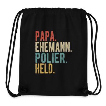 Polier Papa Ehemann Held - Stanley/Stella recycelter Gym Bag - Schwarz - Vorne