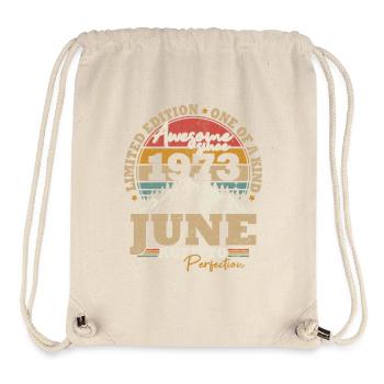 Juni 1973 Vintage Geburtstagsgeschenk 50 Jahre - Stanley/Stella recycelter Gym Bag - Naturweiß - Vorne