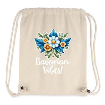 BAVARIAN VIBES BLUMENSTRAUSS - Stanley/Stella recycelter Gym Bag - Naturweiß - Vorne