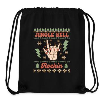 Hässlicher Weihnachtspullover - Stanley/Stella recycelter Gym Bag - Schwarz - Vorne